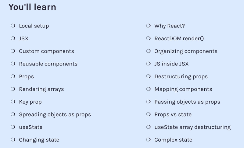 初学者学习 React 的免费网站