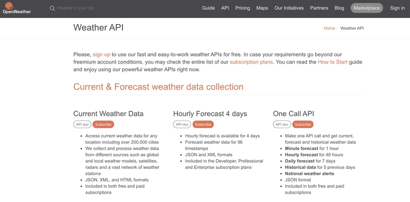 OpenWeather API