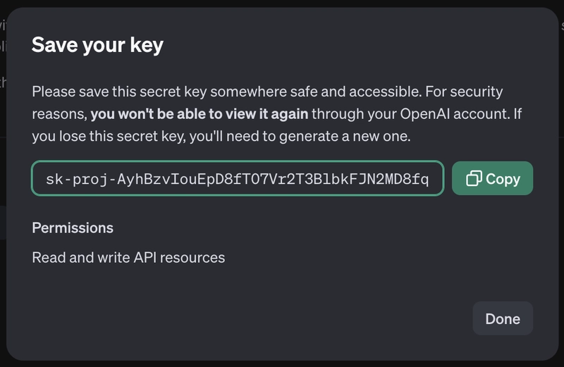 OpenAI API 密钥