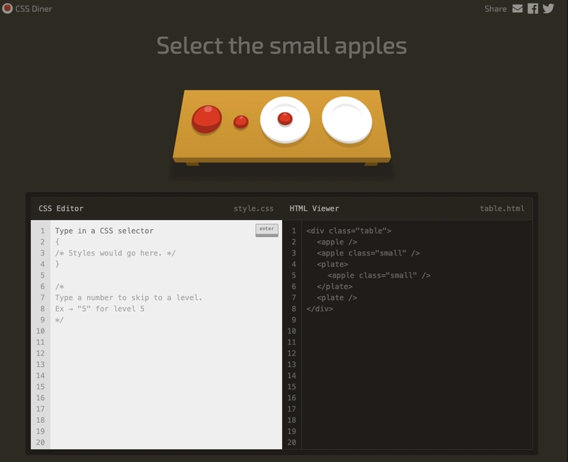 CSS 晚餐 CSS 游戏