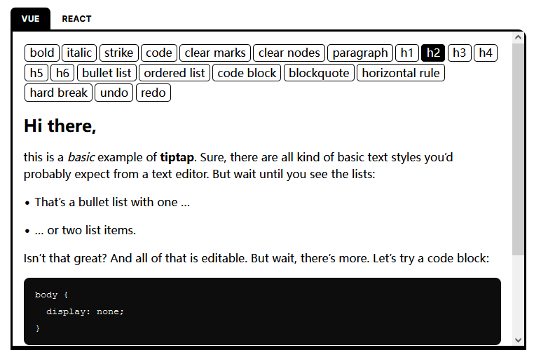 React-web-editor