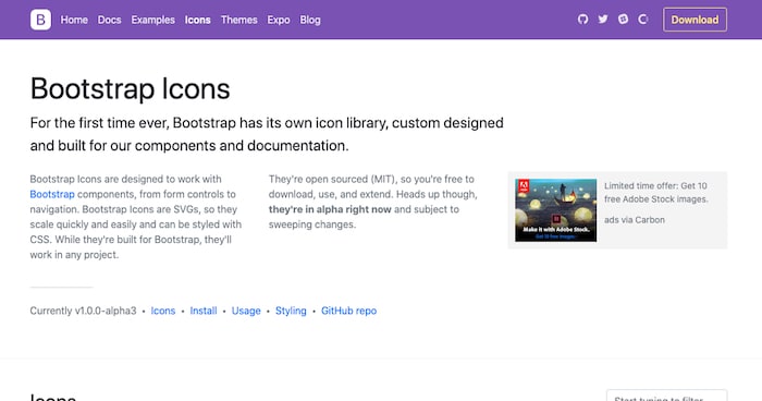 Bootstrap 免费图标库