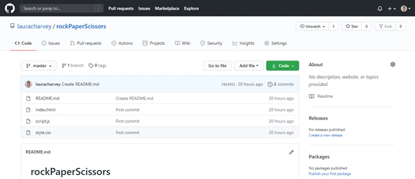 Github 仓库的截图