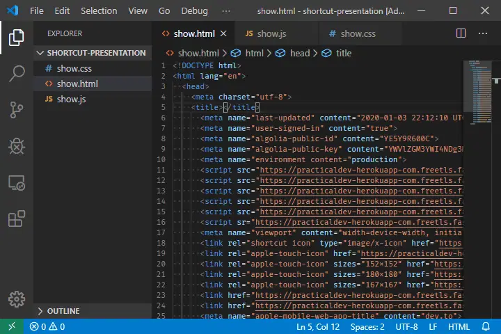 在 VS Code 中切换选项卡