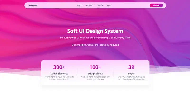 软 UI 设计系统 - 由 Creative-Tim 精心打造的高级 Bootstrap 5 设计系统。