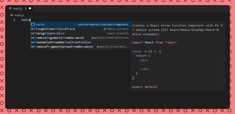 ES7 React 代码片段