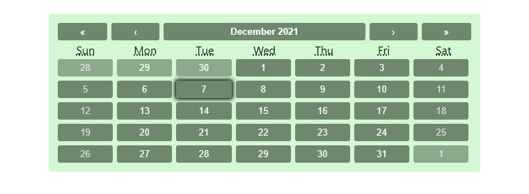 React-Calendar 带有活动日样式