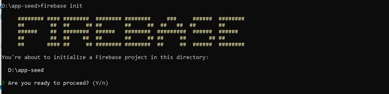 Firebase - 新项目，控制台屏幕 1。