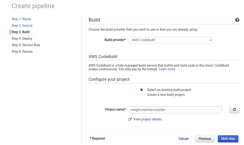 CodePipeline 构建