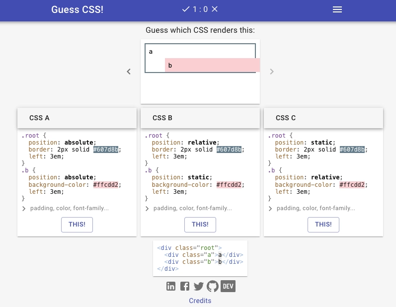猜 CSS 游戏