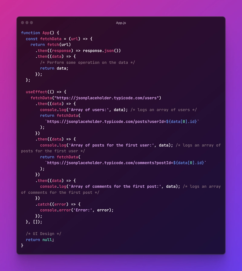 JavaScript 中链式承诺的示例
