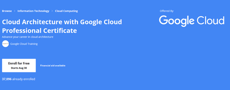 Coursera 上最好的 Google 云架构课程