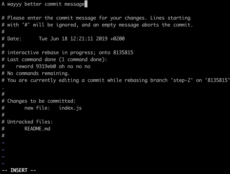 git reword 2