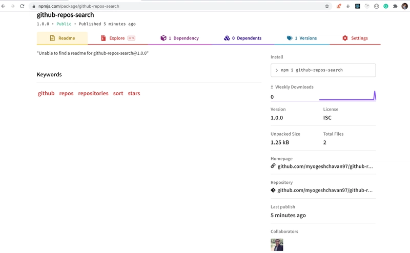 已发布的 npm 包