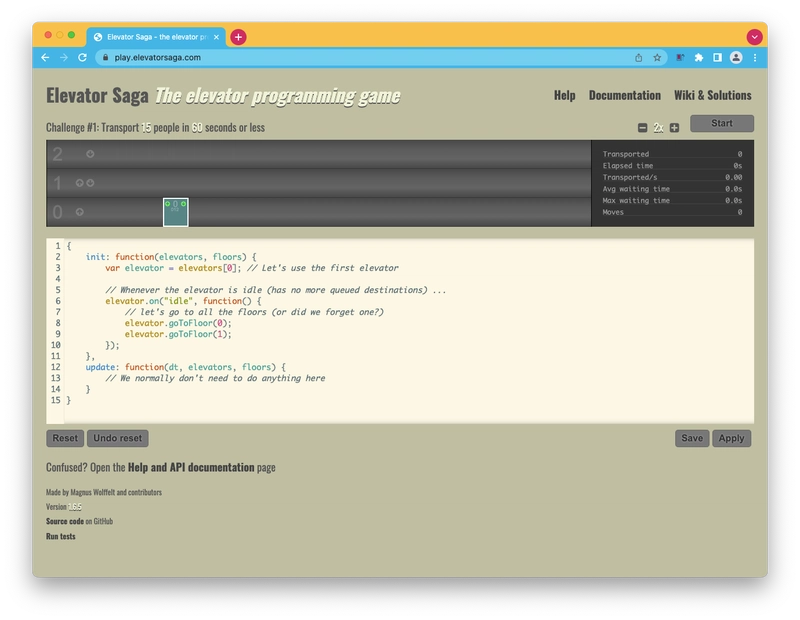 电梯传奇 JavaScript 学习