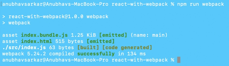 npm 运行 webpack