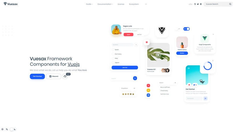 Vuesax VueJS UI 组件库