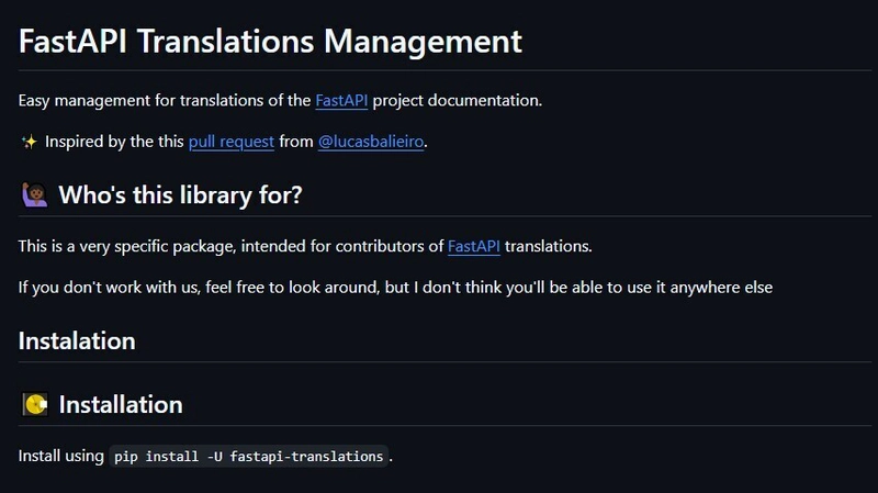 fastapi 翻译管理仓库自述文件