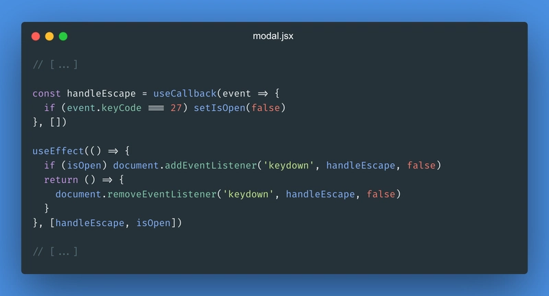 React Modal 关闭