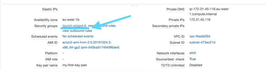 查找安全组设置