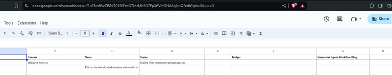 Google 表格 ID