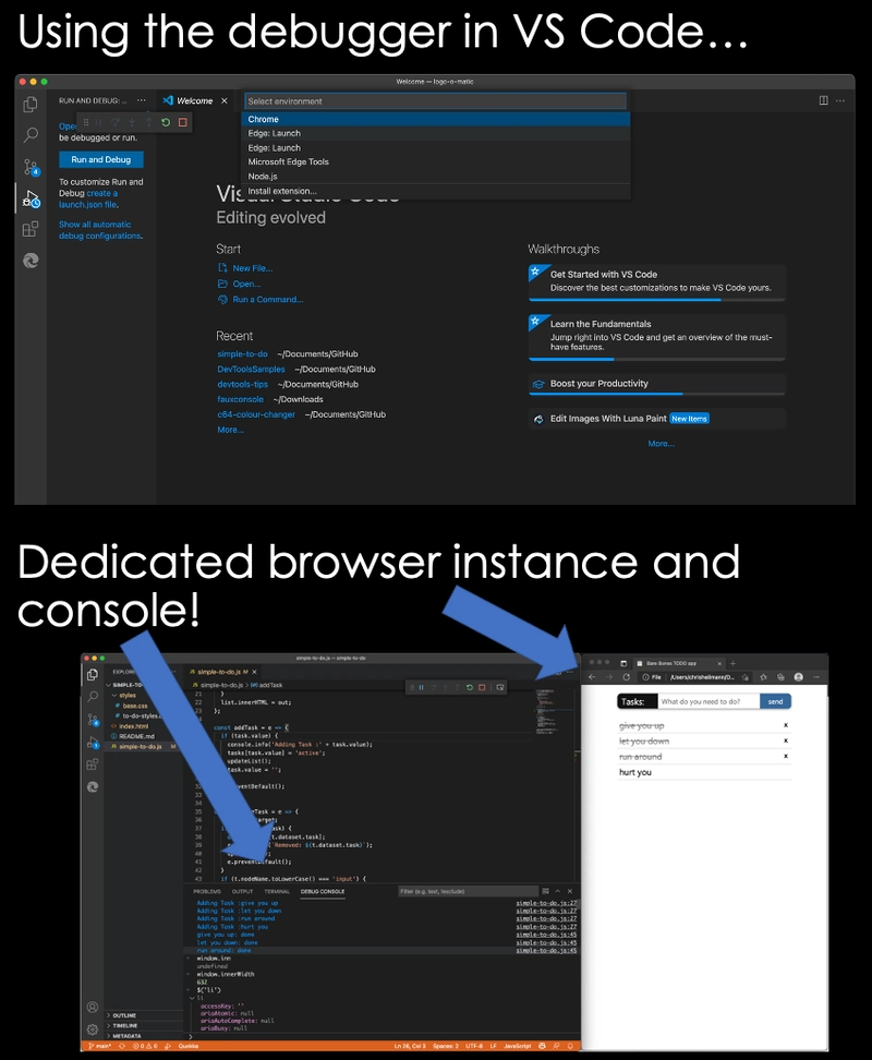 在 VS Code 中使用 JavaScript 调试器