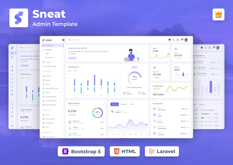 Laravel Bootstrap 管理模板