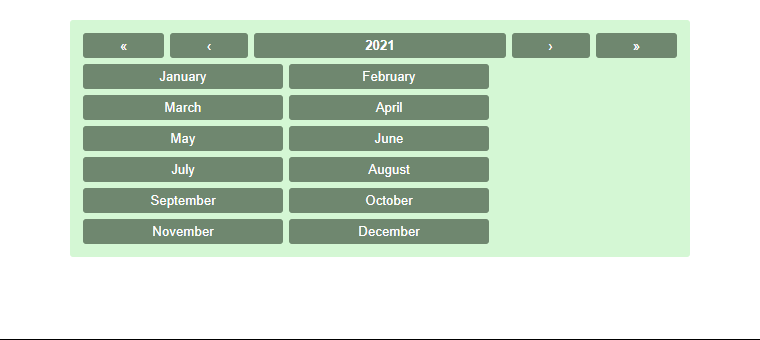 React-Calendar 年视图样式化之前