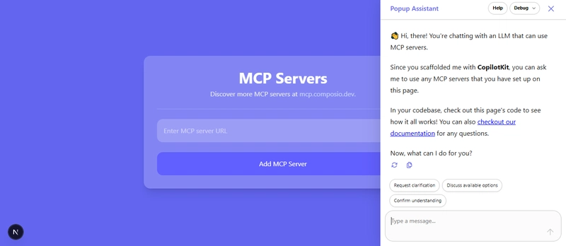 最终的 localhost copilotkit 输出