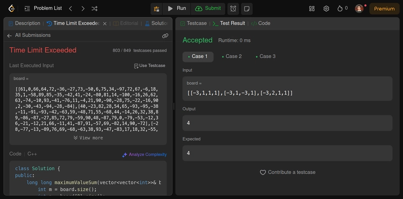 Gemini 2.5 AI 模型的 LeetCode TLE 代码