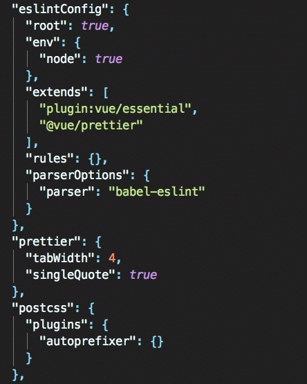 package.json 文件中的配置更漂亮。