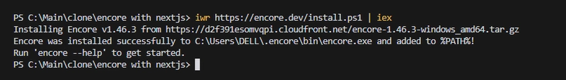 encore cli 已安装