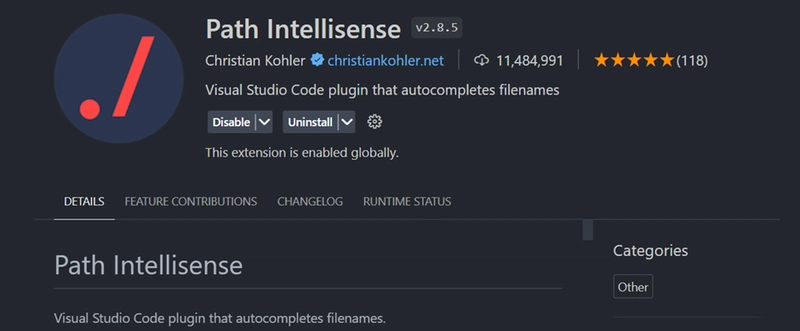 路径 Intellisense 扩展