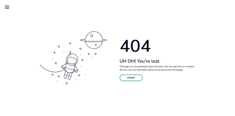 演示图片：404 页面 - 前端解决方案
