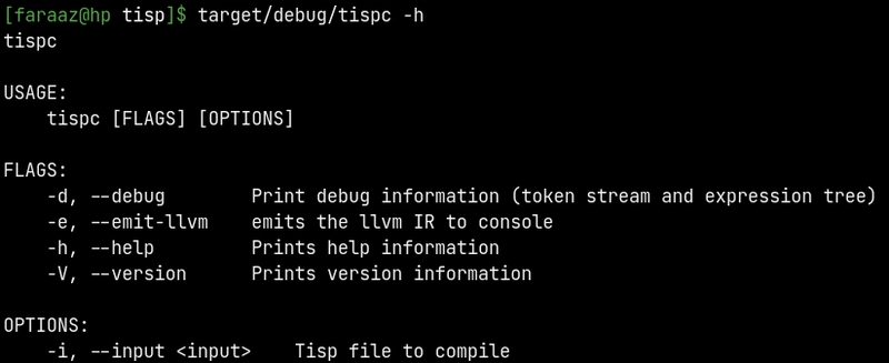 Tisp 的 CLI