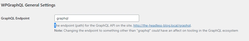 WpGraphQL 端点
