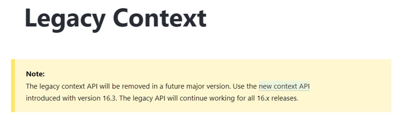 检测旧版 Context API