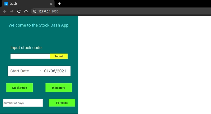 使用 Dash 可视化和预测股票