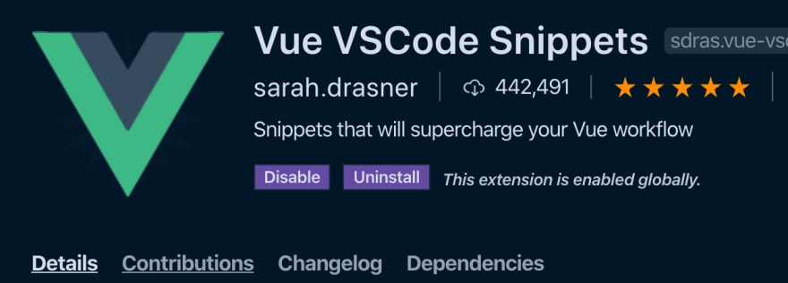 Vue vscode 代码片段是 Vue.js 语言的最佳代码片段集合