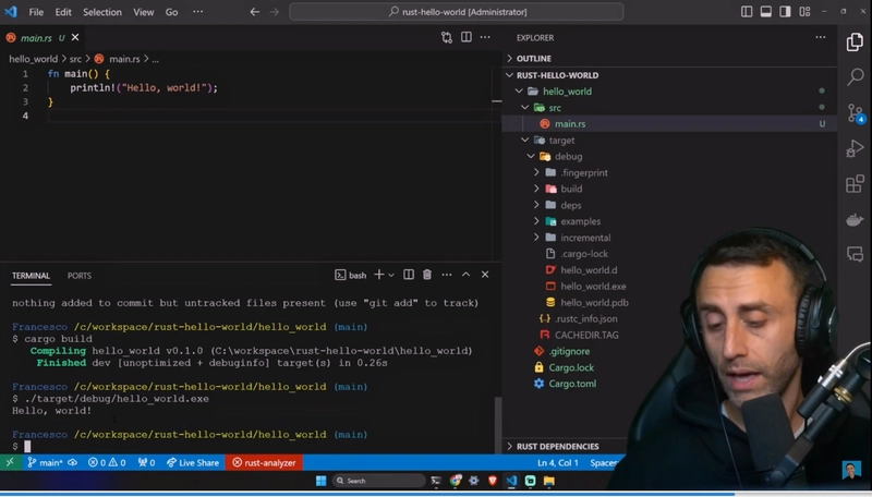 Hello world - Rust 编程教程