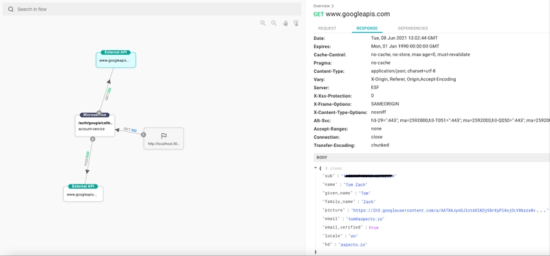 向 Google 发出另一个 GET 请求
