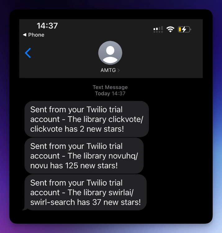 Twilio短信