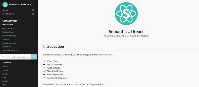 语义 UI React