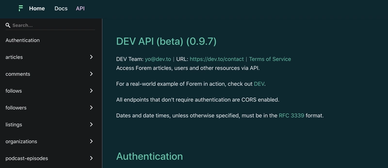 开发 API