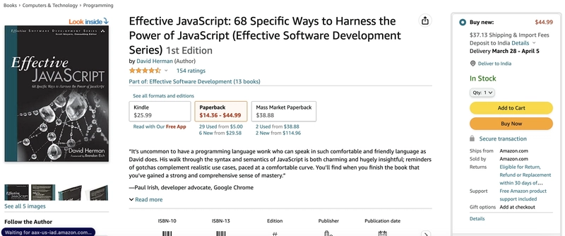 David Herman 撰写的《Effective JavaScript》
