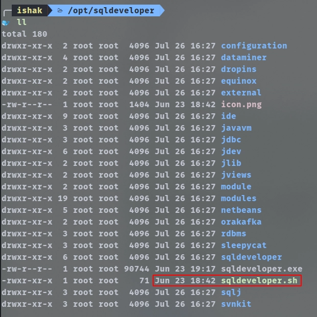 sqldeveloper 目录内部