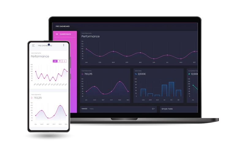 Black Dashboard - 由 AppSeed 生成的全栈启动器。