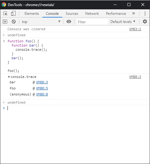 Alt Chrome：console.trace 结果