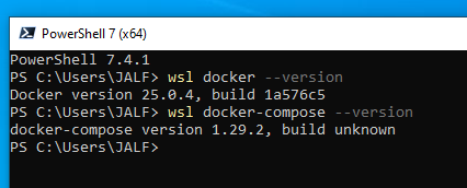 通过 PowerShell 执行 docker 命令