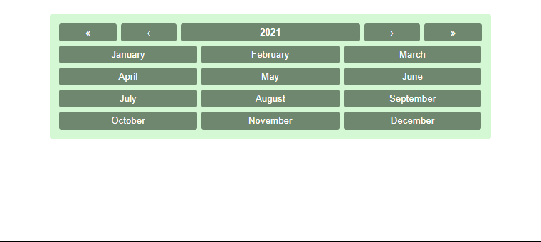 React-Calendar 年视图样式化后